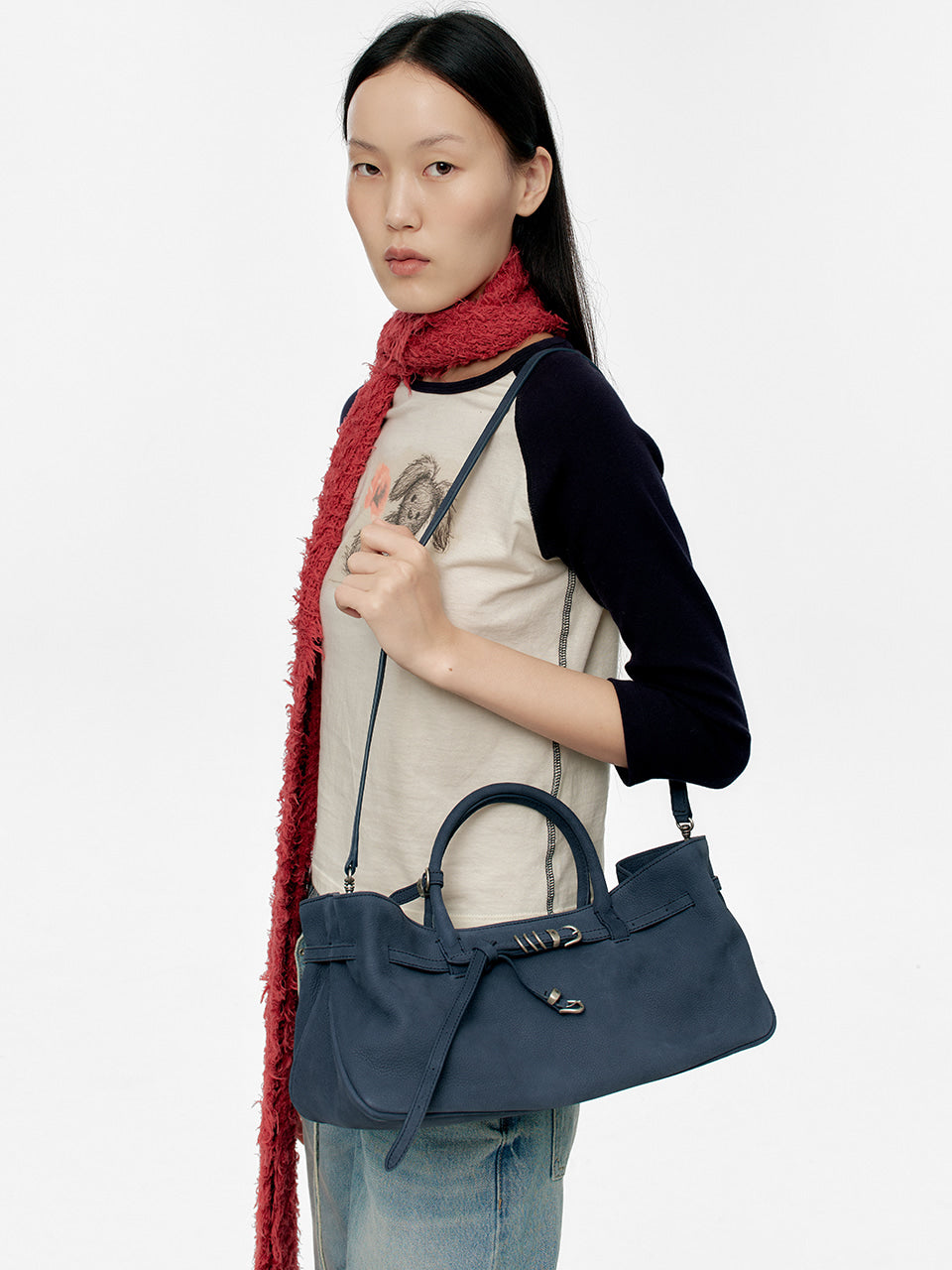 MARGESHERWOOD Grandma Used Bag - Indigo Nubuck