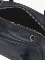 MARGESHERWOOD Soft Tote Mini Bag in Navy Pull-up leather