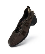 Rockfish Weatherwear Bliss Heel String Sneakers Brown angled view