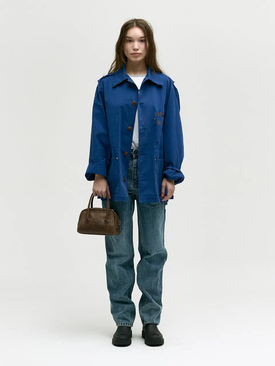 MARGESHERWOOD Soft Tote Mini Bag in Washed Brown Pull-up leather
