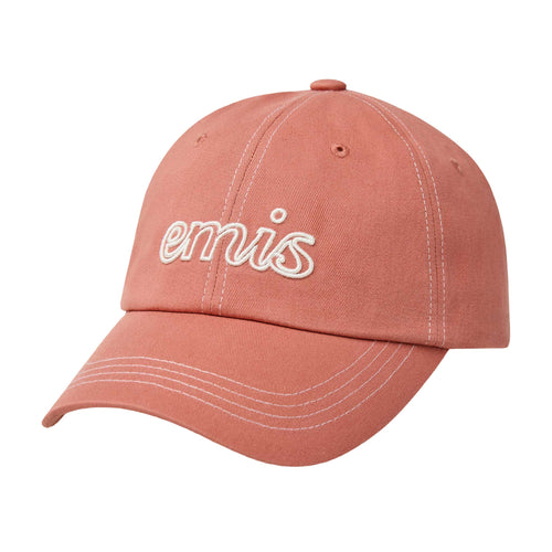 EMIS Stitch Lettering Logo Ball Cap - Coral