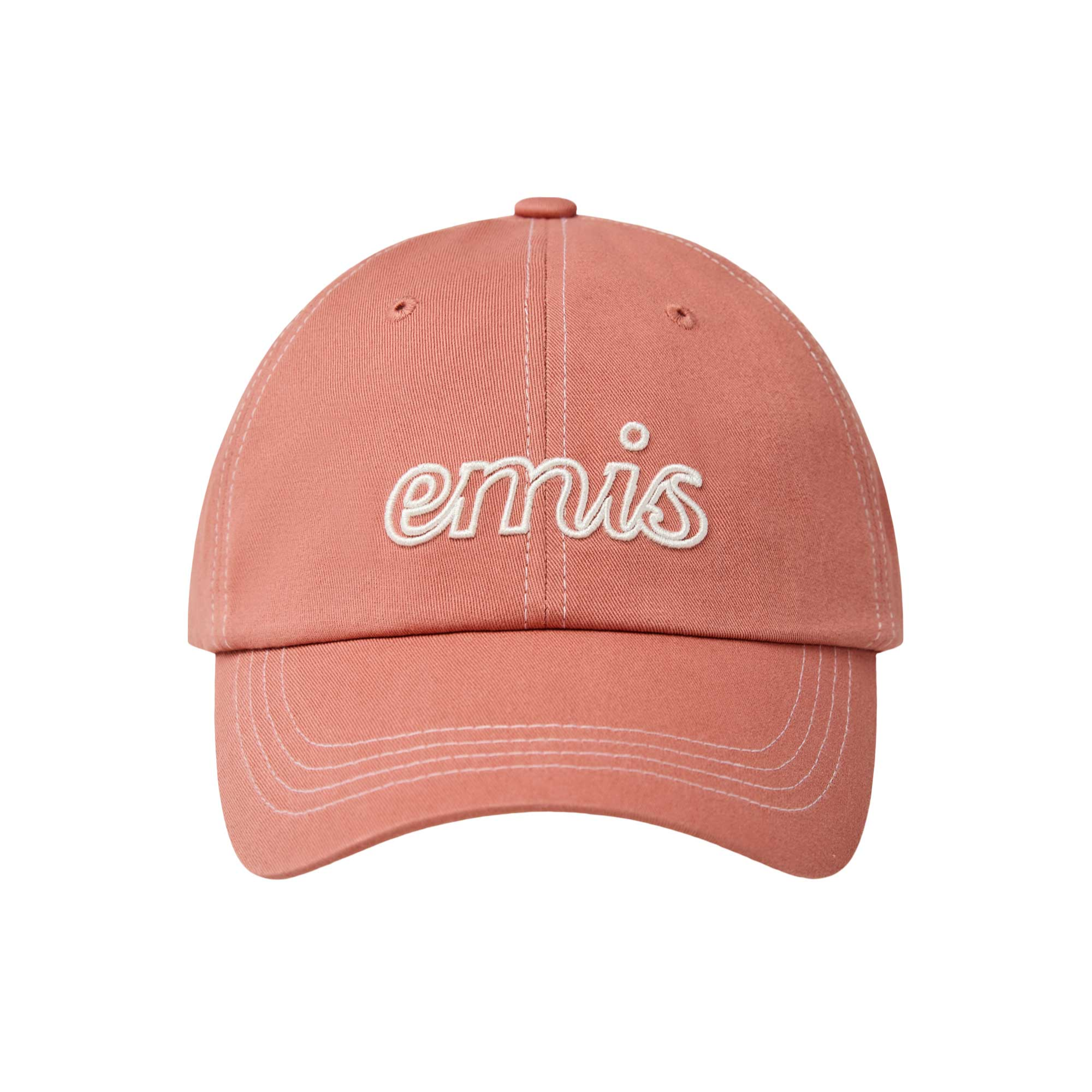 EMIS Stitch Lettering Logo Ball Cap - Coral