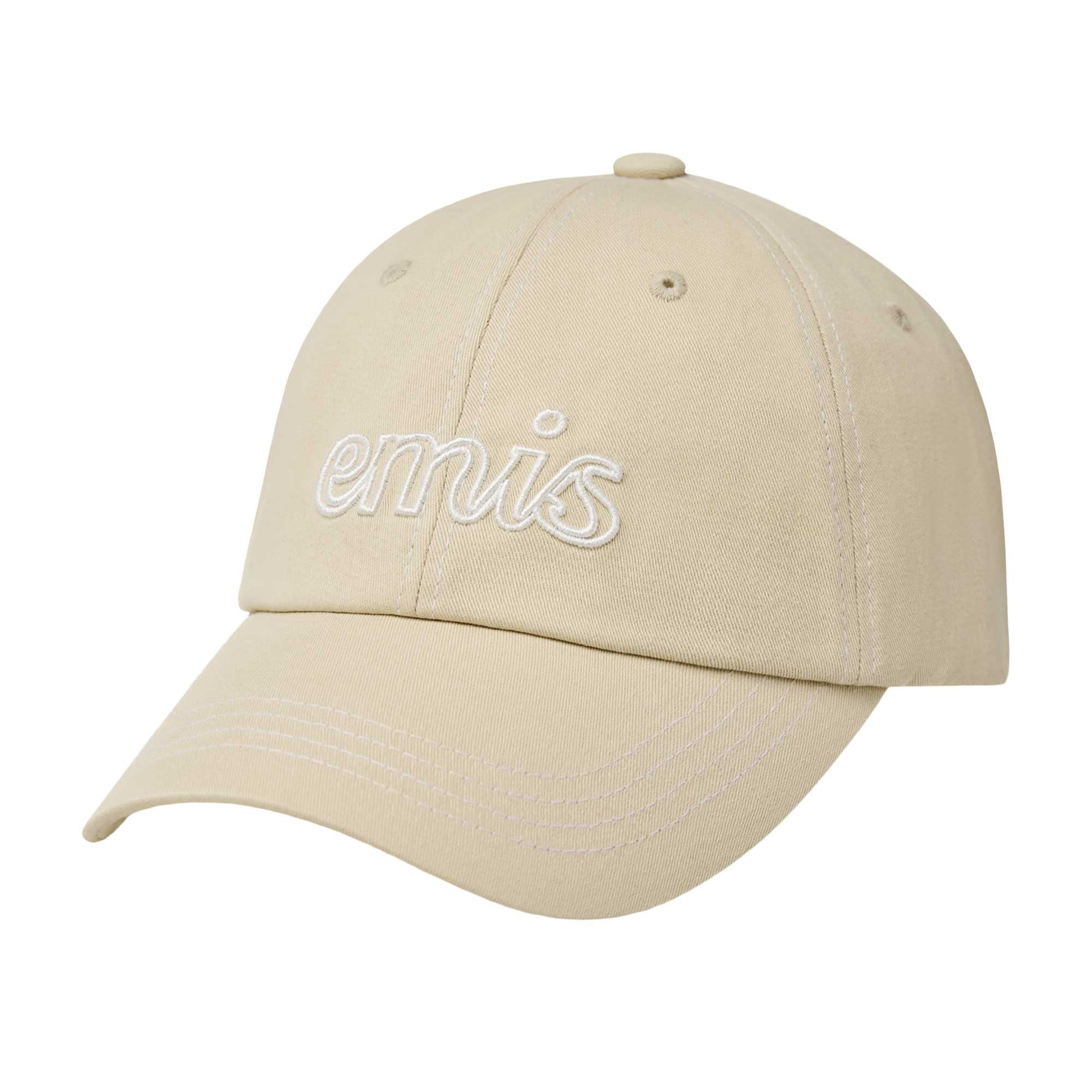 EMIS Stitch Lettering Logo Ball Cap - Light Beige
