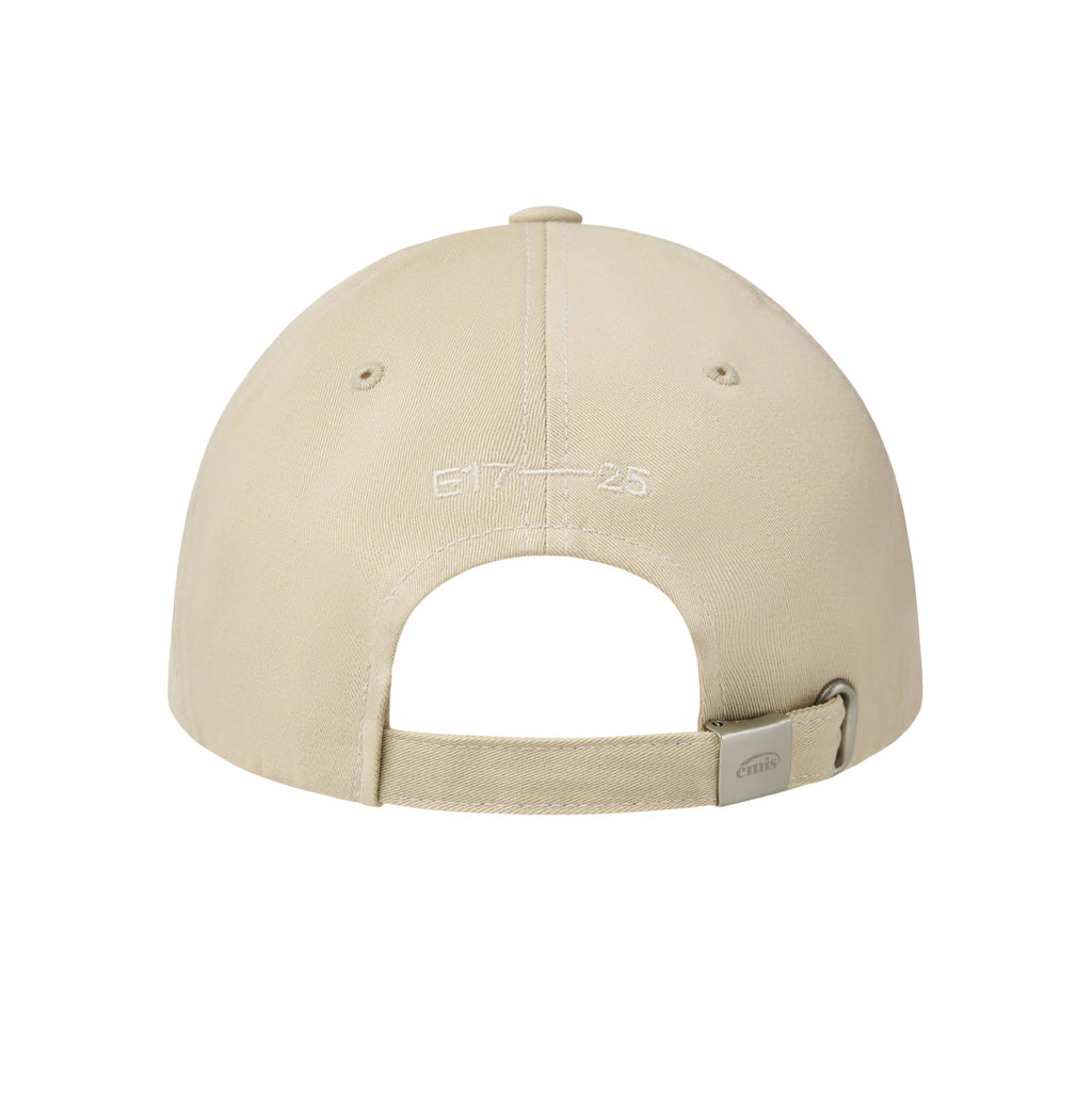 EMIS Stitch Lettering Logo Ball Cap - Light Beige