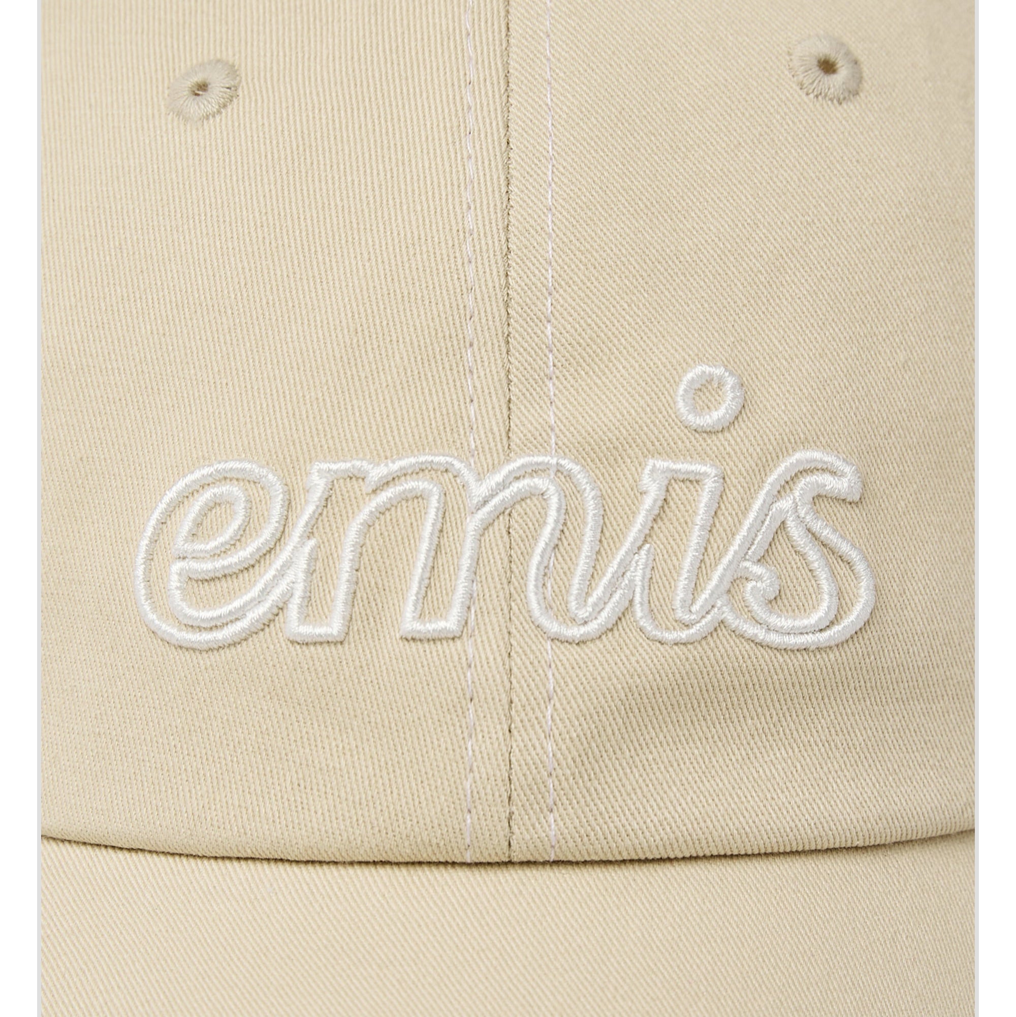 EMIS Stitch Lettering Logo Ball Cap - Light Beige