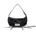 MATIN KIM Half Shirring Ribbon Round Bag - Black