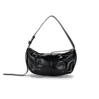 MATIN KIM Half Shirring Ribbon Round Bag - Black