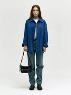 Marge Sherwood Outpocket Hobo Mini in black glossy plain, view 8
