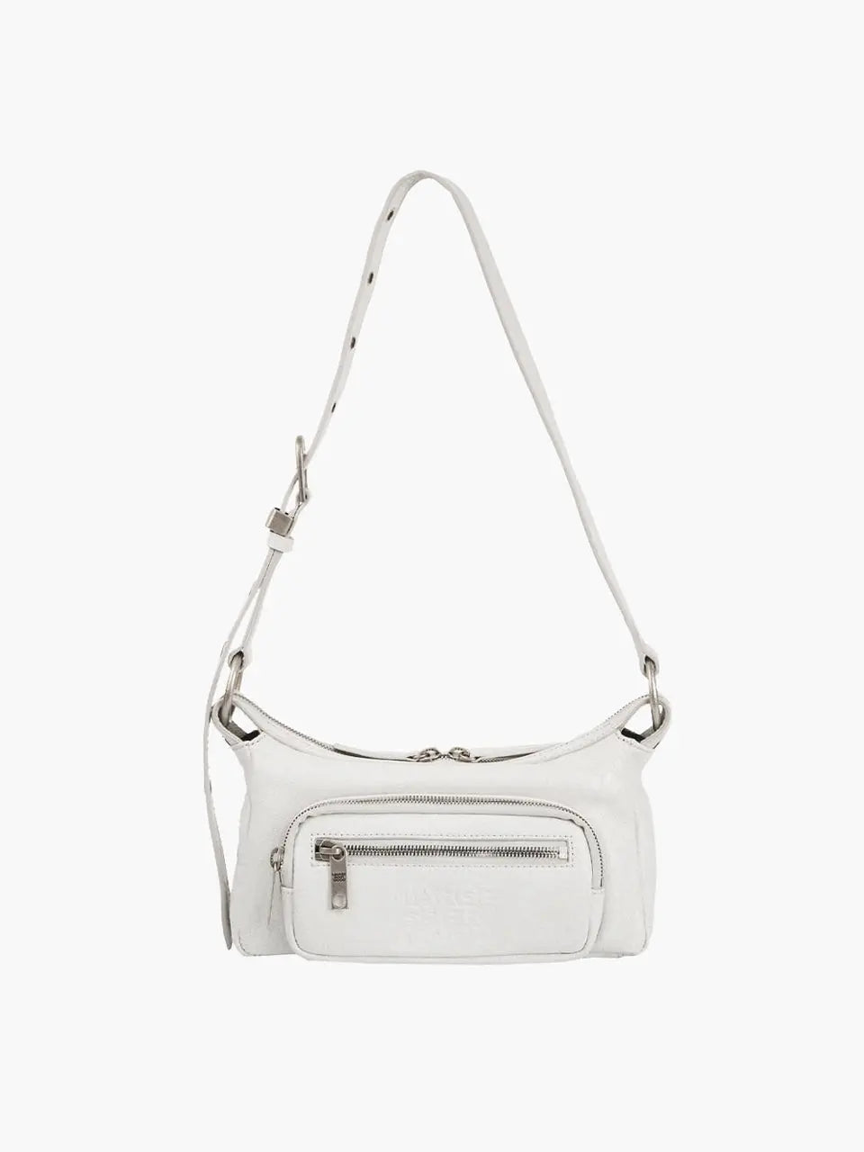 Marge Sherwood Outpocket Hobo Mini in off white cracked