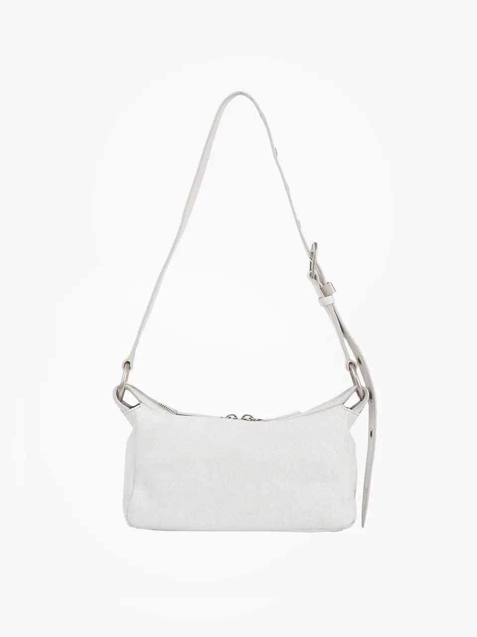 Marge Sherwood Outpocket Hobo Mini in off white cracked, view 4