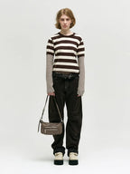 Marge Sherwood Outpocket Hobo Mini in taupe washed nappa, view 3