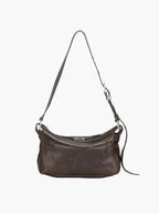 Marge Sherwood Outpocket Hobo Mini in washed brown pull-up, view 2