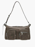 MARGESHERWOOD Outpocket Hobo Shoulder Bag Washed Brown Pull-Up front