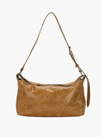 MARGESHERWOOD Outpocket Hobo Shoulder Bag Soft Camel Pull-Up Crinkle interior