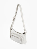 Marge Sherwood Outpocket Hobo Mini in off white cracked, view 5