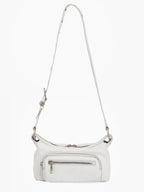 Marge Sherwood Outpocket Hobo Mini in off white cracked, view 6