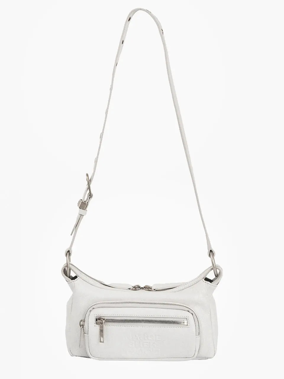 Marge Sherwood Outpocket Hobo Mini in off white cracked, view 6