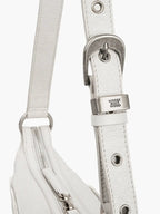 Marge Sherwood Outpocket Hobo Mini in off white cracked, view 7