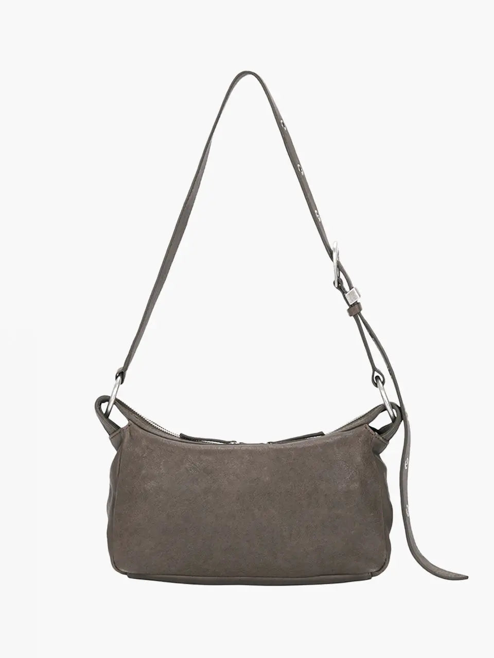 Marge Sherwood Outpocket Hobo Mini in taupe washed nappa, view 6