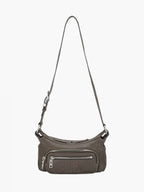 Marge Sherwood Outpocket Hobo Mini in taupe washed nappa, view 8