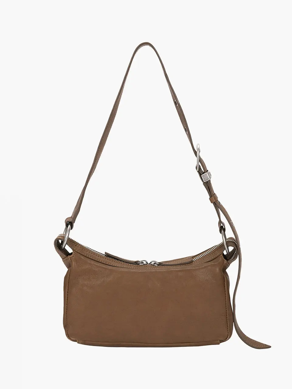 Marge Sherwood Outpocket Hobo Mini in vintage camel washed nappa, view 6