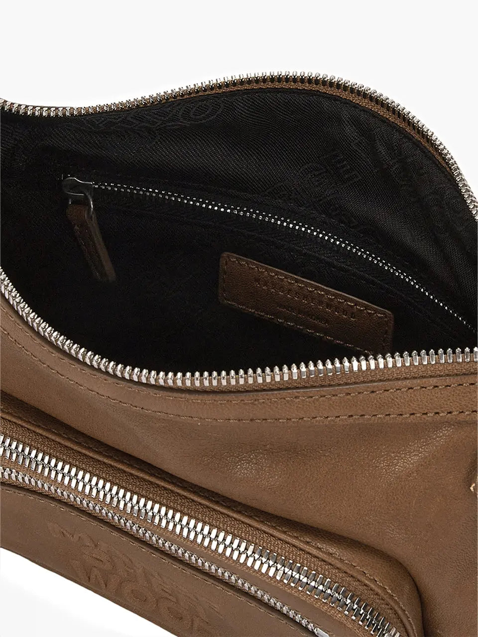 Marge Sherwood Outpocket Hobo Mini in vintage camel washed nappa, view 9