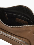 Marge Sherwood Outpocket Hobo Mini in vintage camel washed nappa, view 9