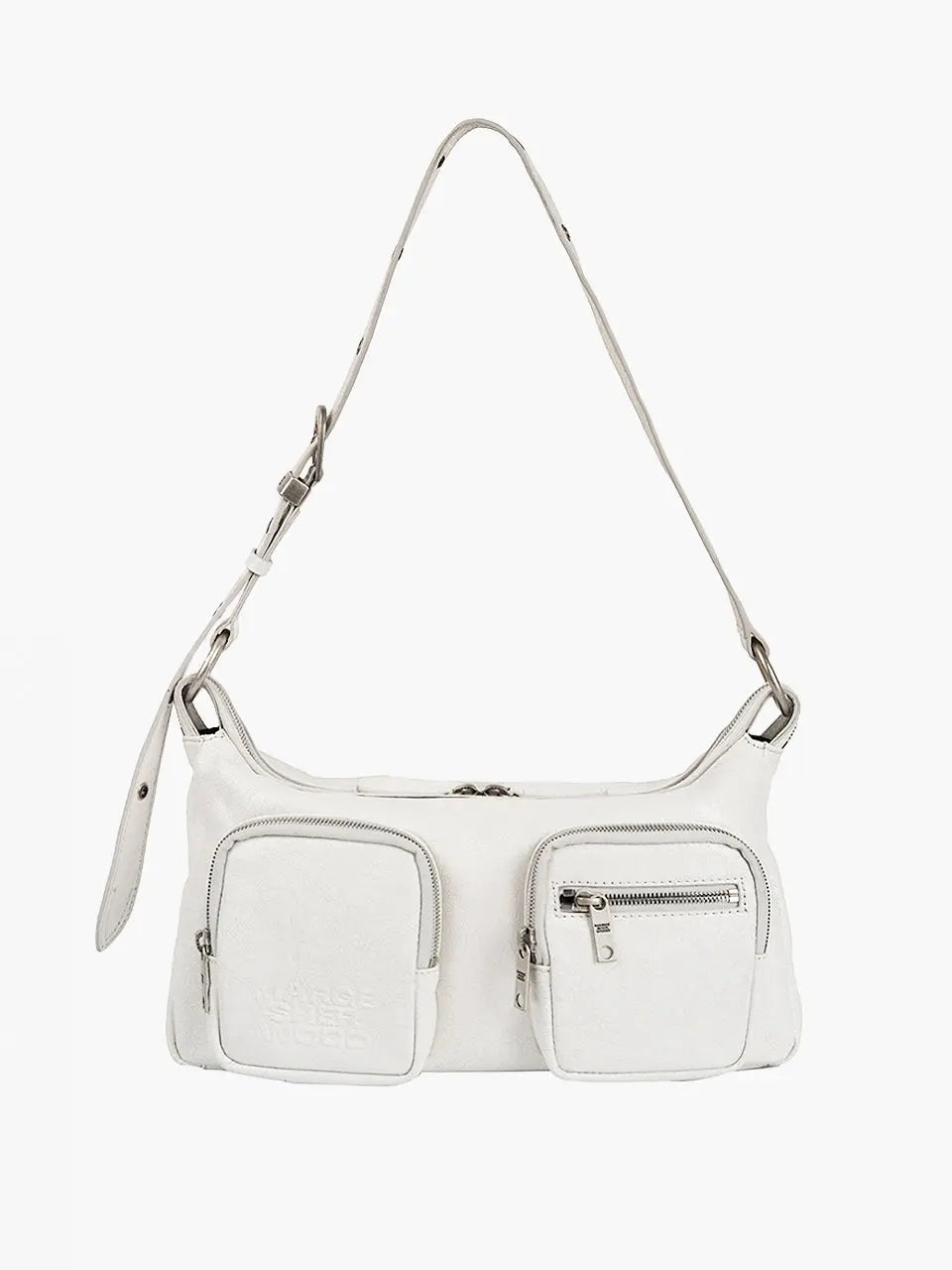 MARGESHERWOOD Outpocket Hobo Shoulder Bag Off White Cracked front