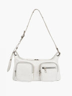 MARGESHERWOOD Outpocket Hobo Shoulder Bag Off White Cracked front