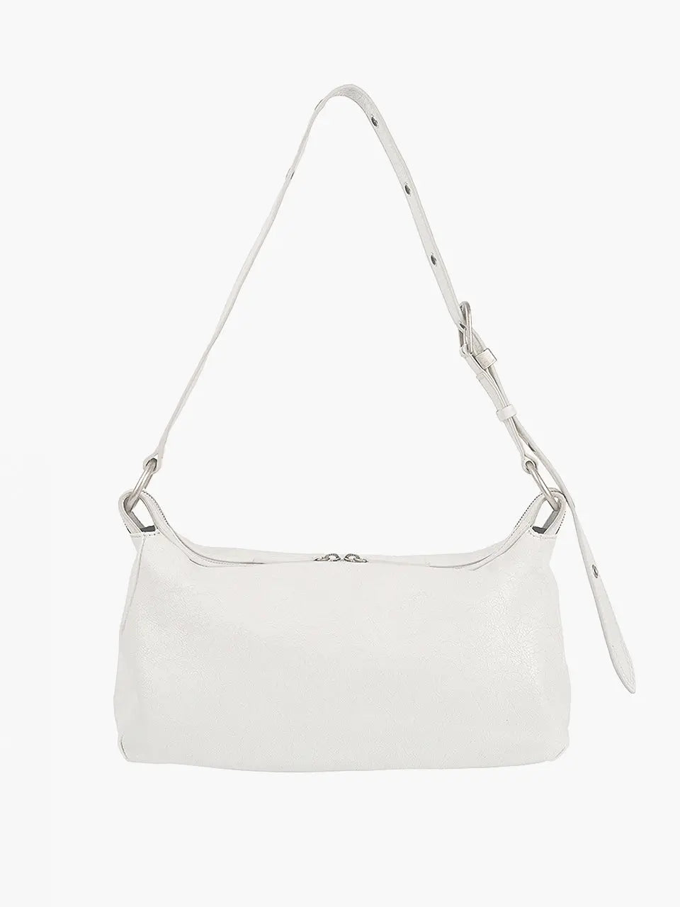 MARGESHERWOOD Outpocket Hobo Shoulder Bag Off White Cracked detail