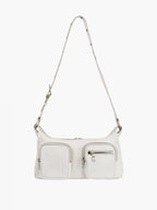 MARGESHERWOOD Outpocket Hobo Shoulder Bag Off White Cracked worn