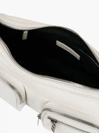 MARGESHERWOOD Outpocket Hobo Shoulder Bag Off White Cracked interior