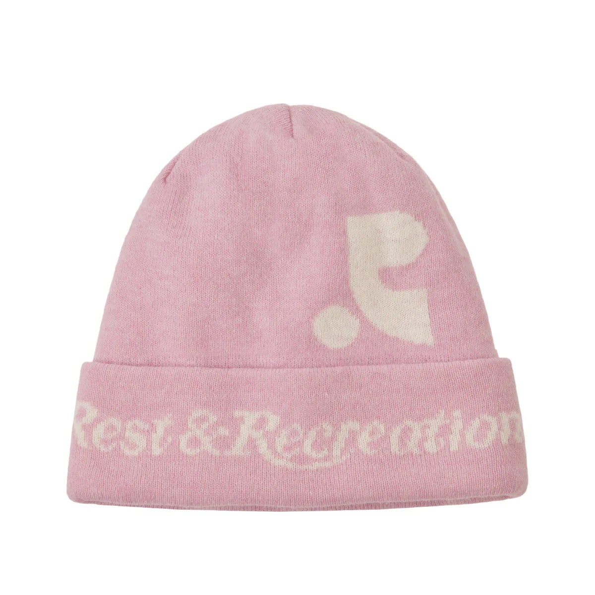 REST & RECREATION Logo Folding Beanie - Pink