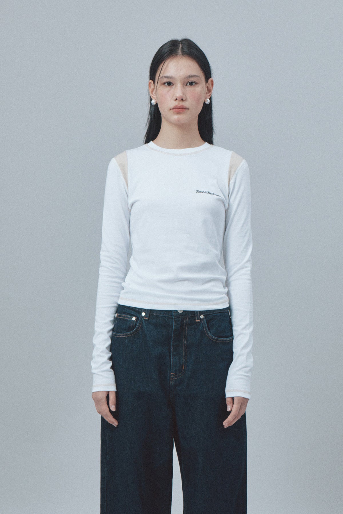 Rest & Recreation - Logo Pearl Earring