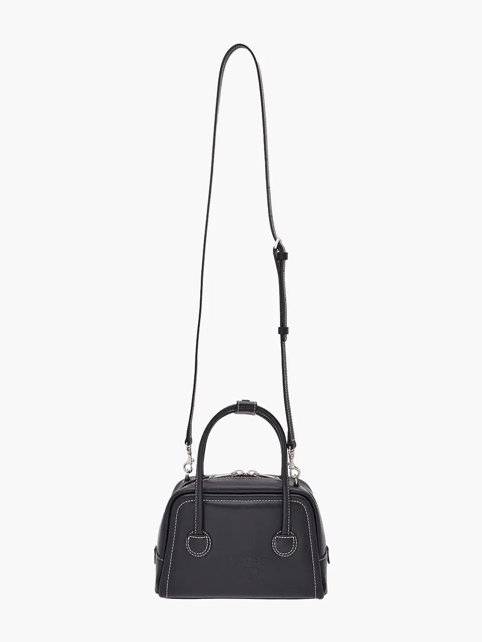 MARGESHERWOOD Soft Tote Mini Bag in Black Plain leather