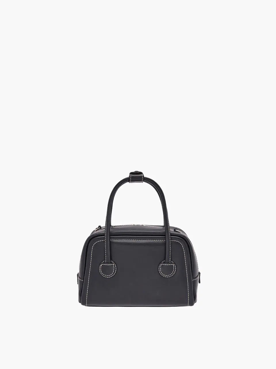 MARGESHERWOOD Soft Tote Mini Bag in Black Plain leather