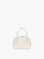 MARGESHERWOOD Soft Tote Mini Bag in Cream Plain leather
