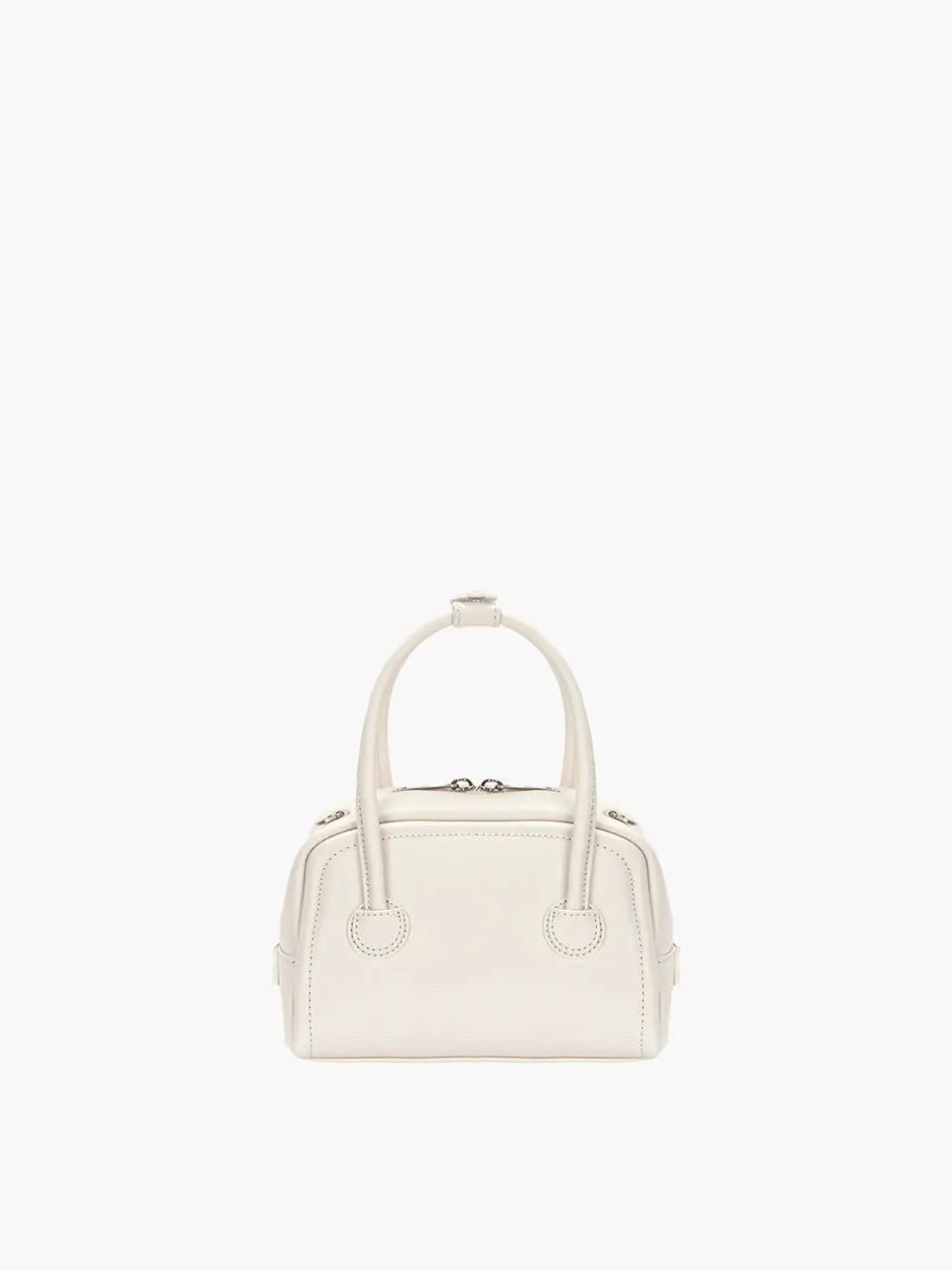 MARGESHERWOOD Soft Tote Mini Bag in Cream Plain leather
