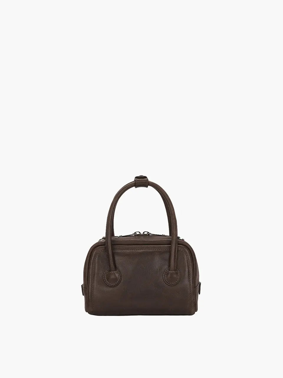 MARGESHERWOOD Soft Tote Mini Bag in Washed Brown Pull-up leather