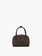 MARGESHERWOOD Soft Tote Mini Bag in Washed Brown Pull-up leather