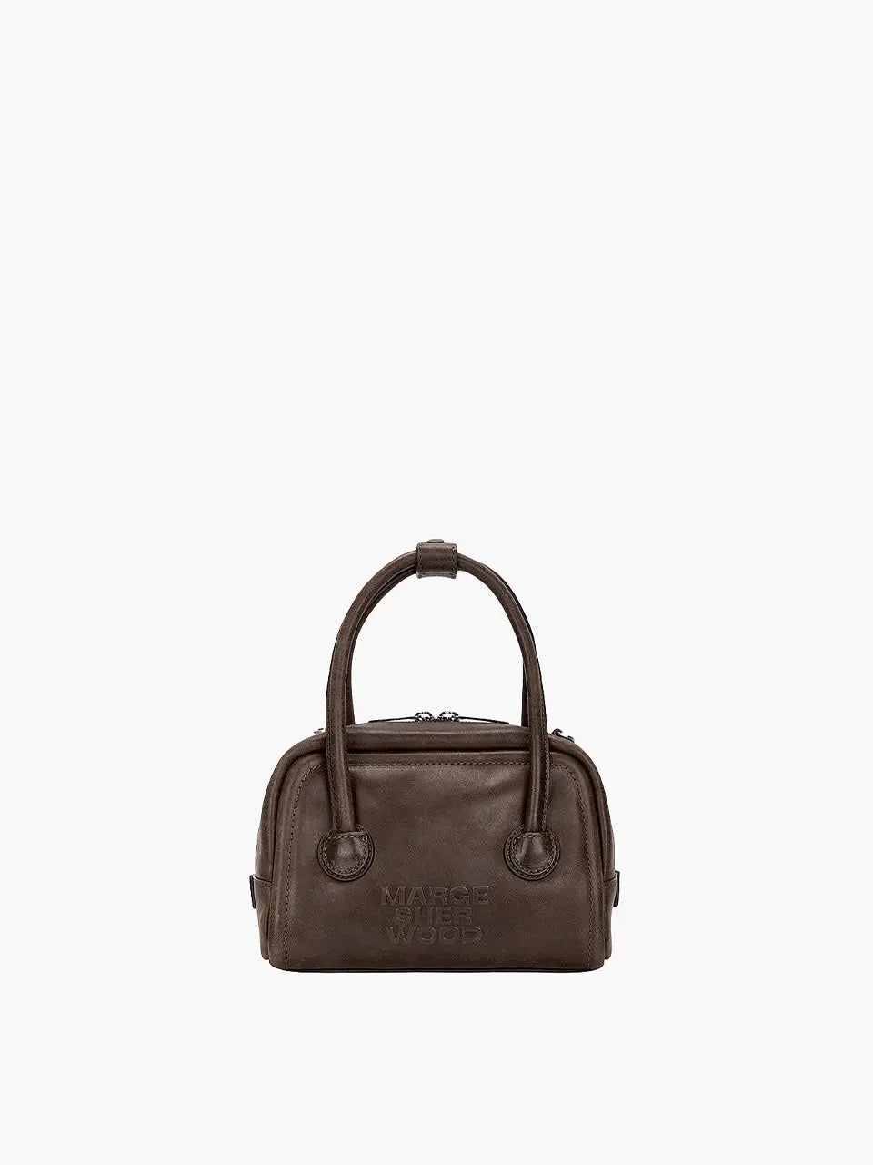 MARGESHERWOOD Soft Tote Mini Bag in Washed Brown Pull-up leather