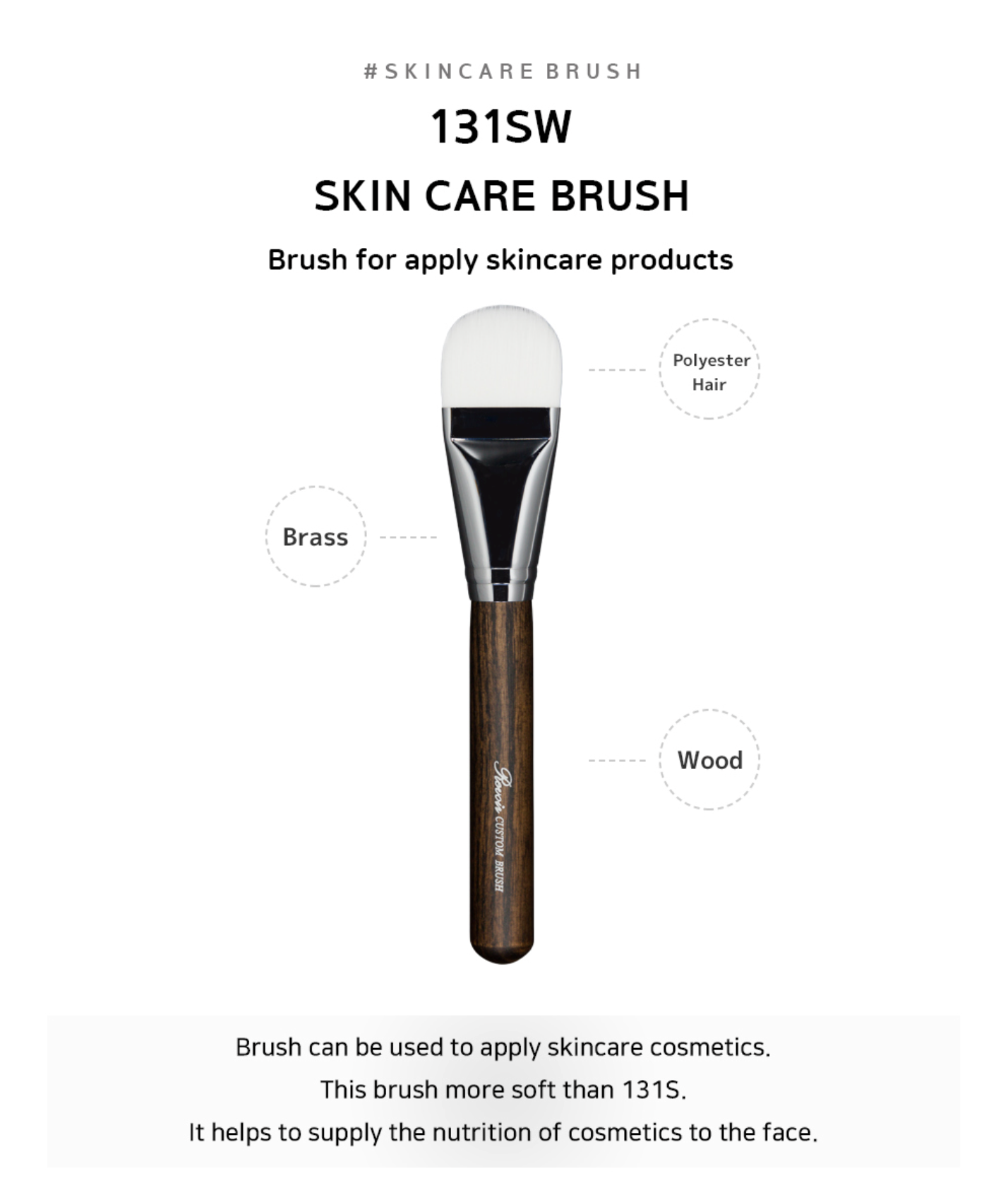 Revoir Brush - Base & Skincare Set (3pc - 131SW, 131S, 7609GA)