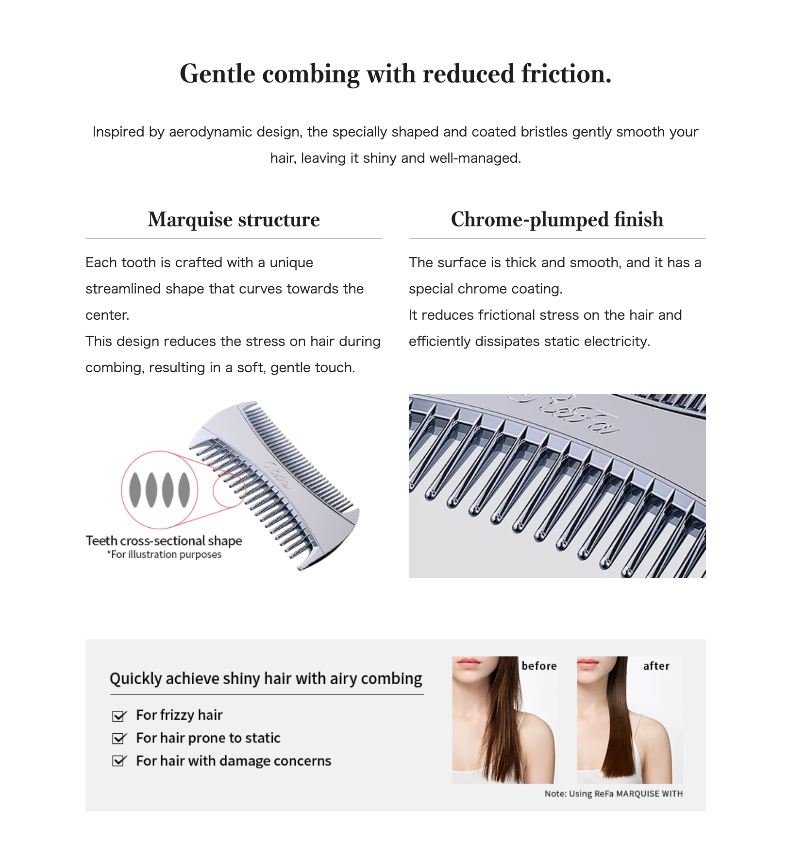 ReFa MARQUISE Hair Comb