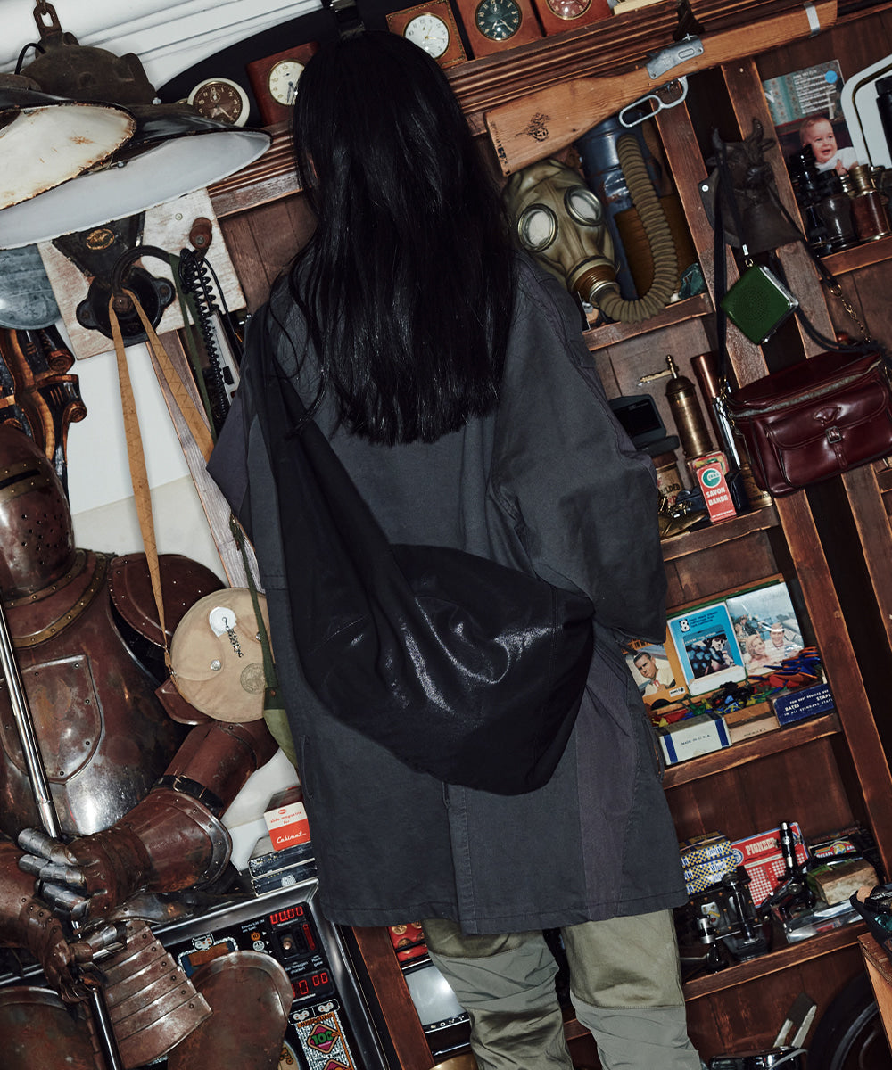Rockfish Weatherwear Buckle Hobo Bag Black worn, back view
