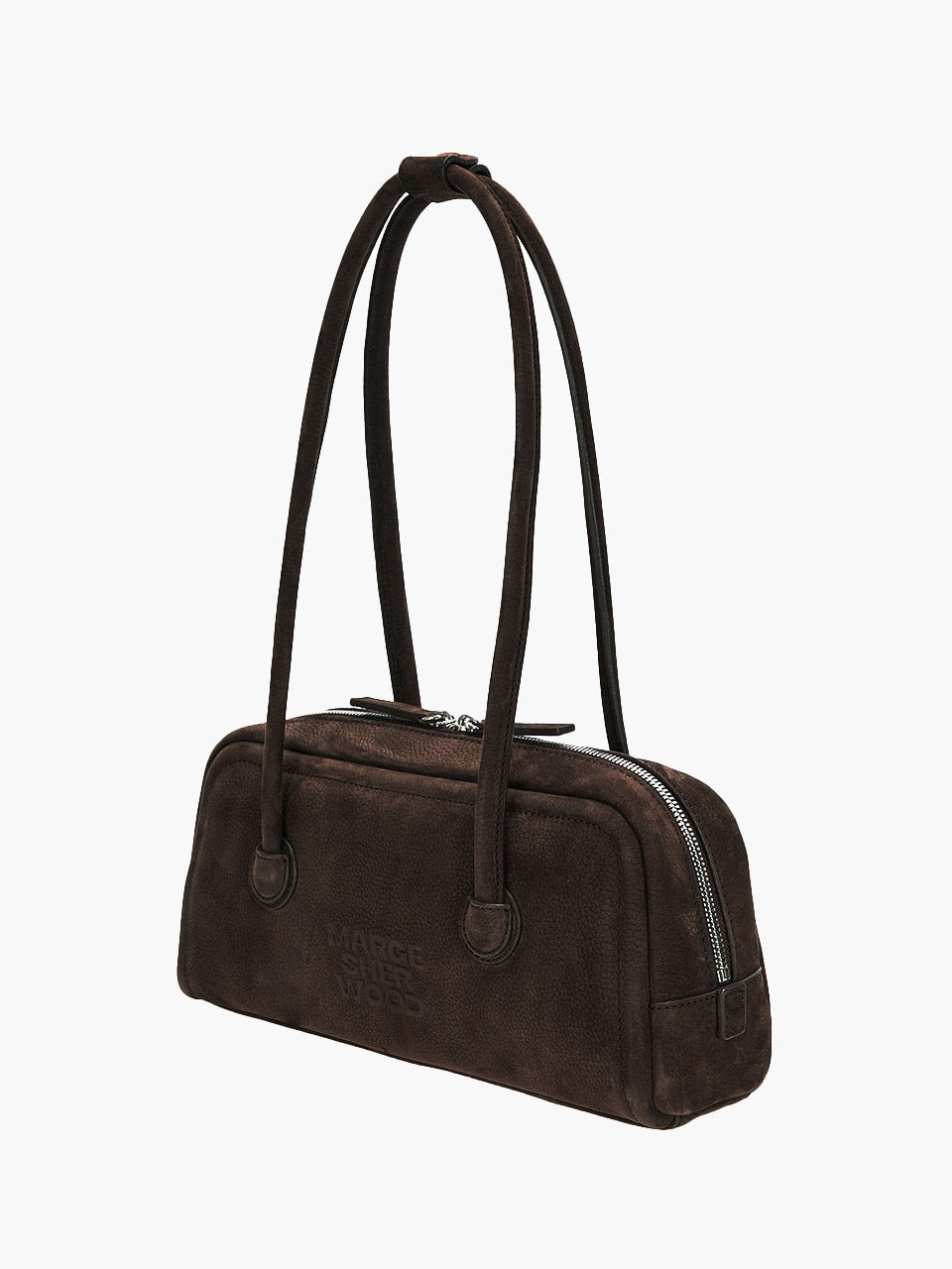 MARGESHERWOOD Soft Boston Ew Baguette Bag - Hush Nubuck