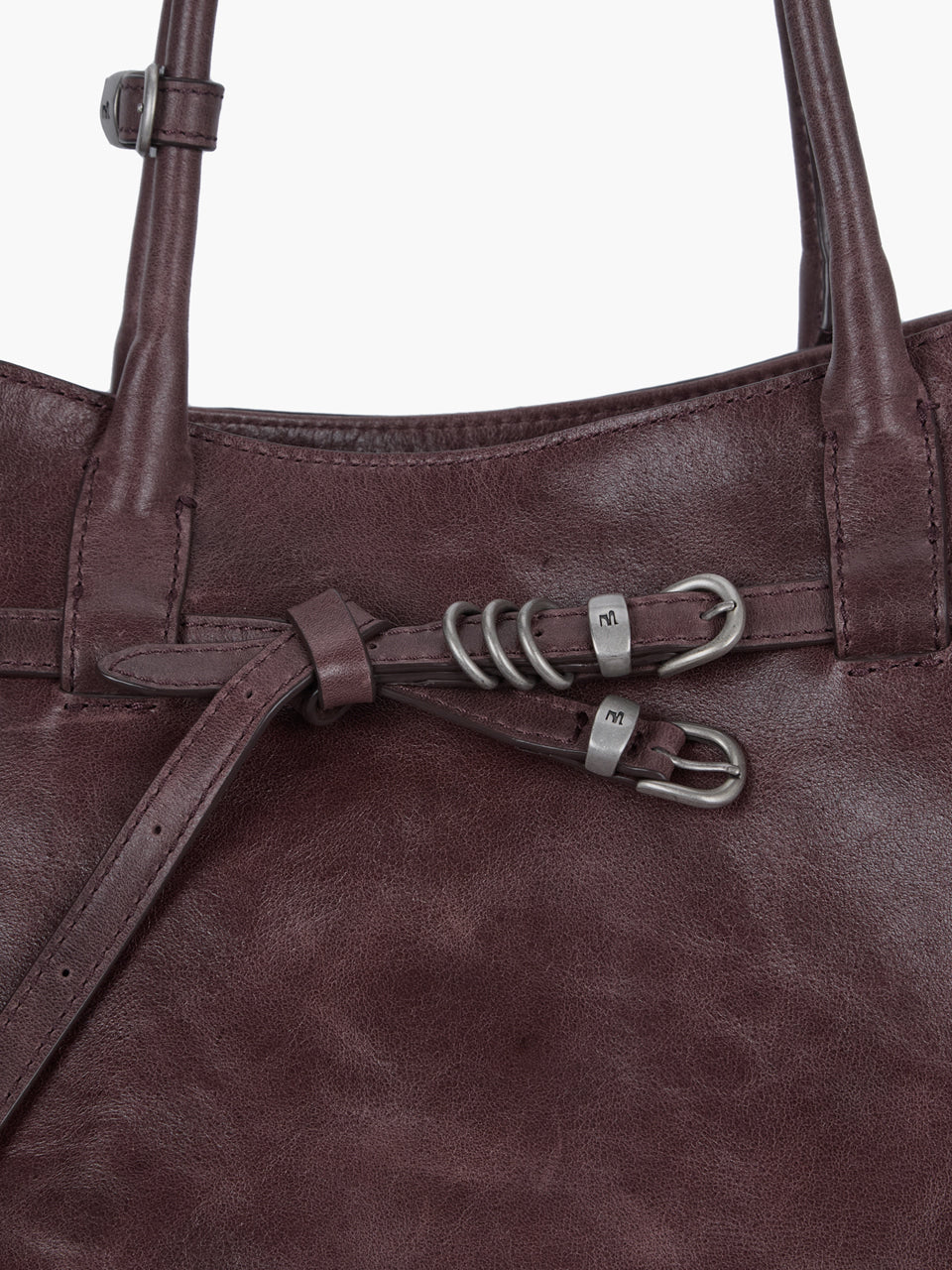 MARGESHERWOOD Grandma Used Bag XL - Wine Pull-up Leather