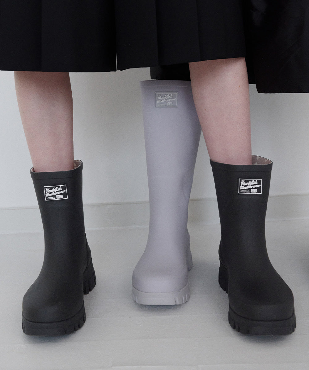 Rockfish Weatherwear PLATFORM RAIN BOOTS MIDDLE Black view 3