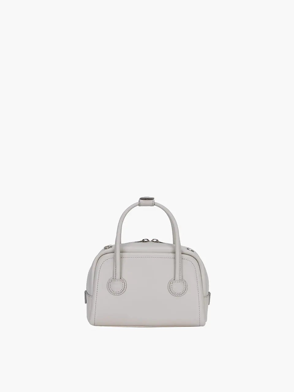 MARGESHERWOOD Soft Tote Mini Bag in Light Grey Plain leather