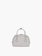 MARGESHERWOOD Soft Tote Mini Bag in Light Grey Plain leather