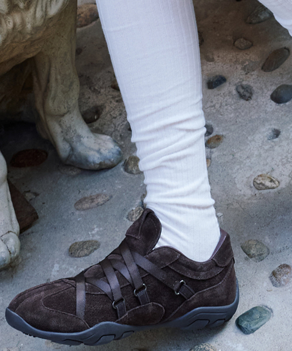 Rockfish Weatherwear ZANE X-STRAP SNEAKERS(SUEDE) Dark Brown view 6